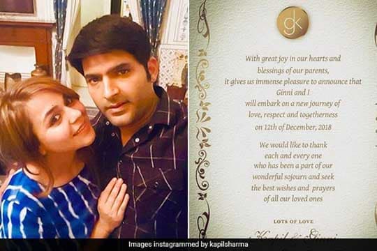 Kapil Sharma Umumkan Tanggal Pernikahan