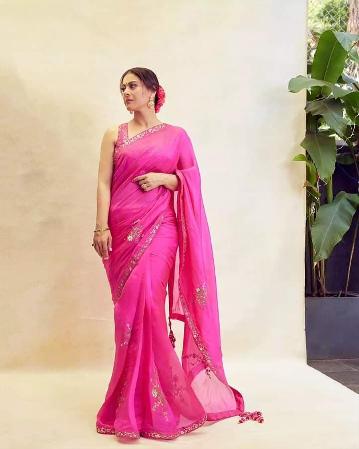 Kajol in Pink Saree